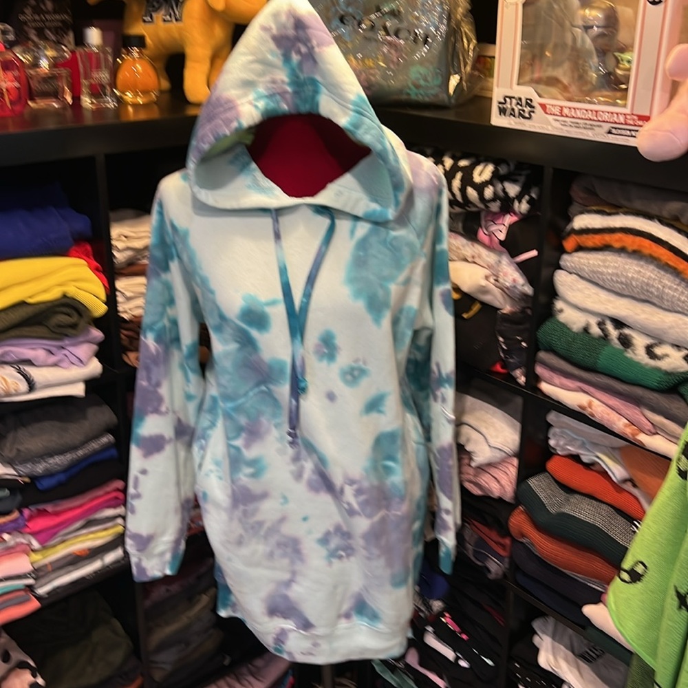 #36 OVERSIZED Victorias Secret tie dye hoodie dress. NWT